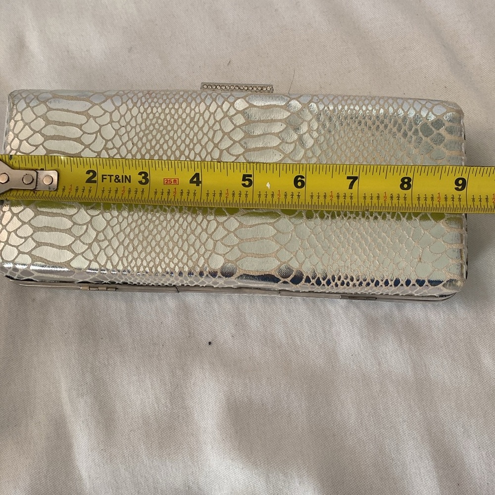 Silver Rectangular Clutch - image 6